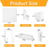 16pcs Plastic White Pegboard Wall Organizer Kits, 4pcs Peg Board and 12 Accessories for Home Office Garage