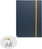 IPPINKA Japanese Premium Accordion Notebook, Scrapbook, Perforated, A5, Plain, Indigo
