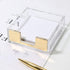 MultiBey Sticky Notes Memo Pad Holder Dispenser, Rose Gold with Clear Desk Supplies Organizer for Office