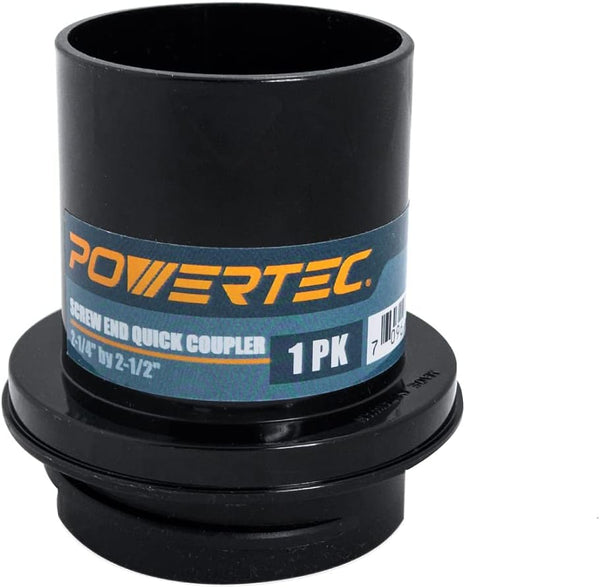 POWERTEC 70191 Quick Coupler for 2-1/2” Hose – Left-Hand Threaded Adapter, 2-1/4 x 2-1/2"