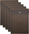 VANRA Poly Vertical File Folders, Plastic Project Folder with Snap Button Closure for A4 Letter Size Paper (Pack of 5)