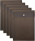 VANRA Poly Vertical File Folders, Plastic Project Folder with Snap Button Closure for A4 Letter Size Paper (Pack of 5)