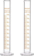 StonyLab 2-Pack 100ml Borosilicate Glass Graduated Measuring Cylinder