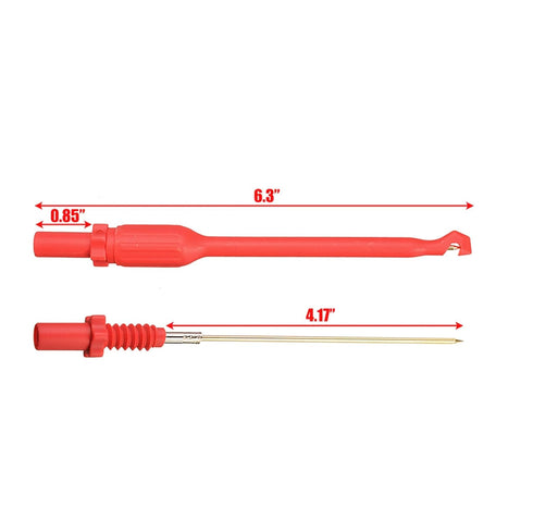 ZB-T12S Automotive Wire Piercing Probe, Wire Piercing Clip Puncture Wire Back Probe Pins Red Black 160 * 16mm