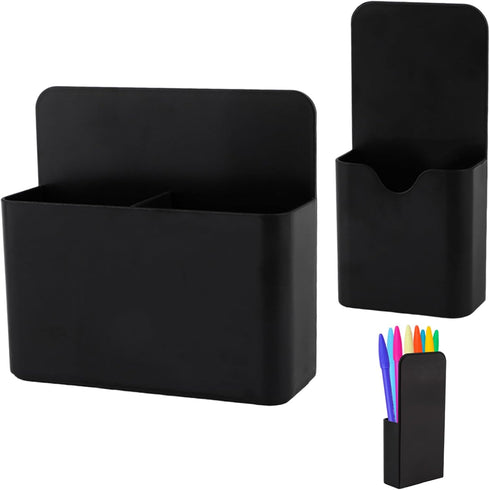 KITANIS Magnetic Pen Holder,2 Pack Magnetic Dry Erase Marker Holder with Generous Compartments,Strong