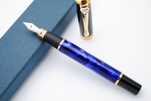 JINHAO 500 Fountain Pen - F Nib (Blue Marbled)