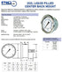 PIC Gauges 202L-158C Pressure Gauge, Center Back Mount, 1.5" Dial, 0/30 psi Range, 1/8" Male NPT, Glycerine Filled
