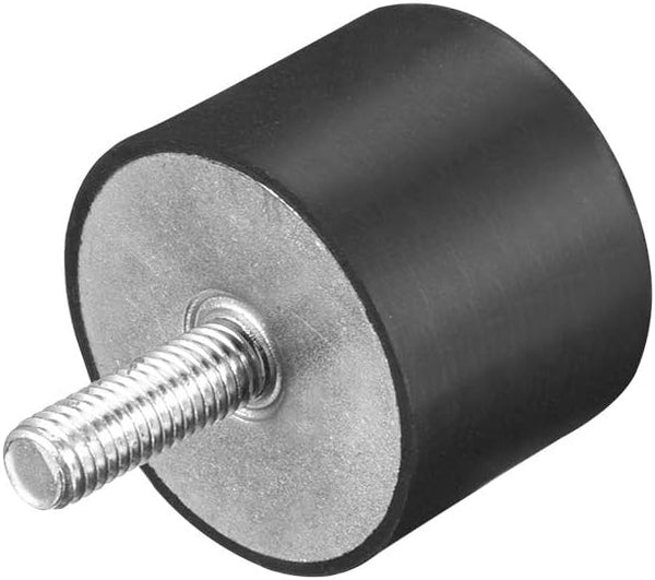 uxcell M8 Thread Rubber Mounts, Vibration Isolators, Cylindrical Shock Absorber with Studs, 40mm x 30mm