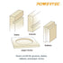 POWERTEC Solid Carbide Downcut 1/8" Spiral Router Bit, 1/4" Shank, 1/8 Inch Cutting Dia. for CNC and Router