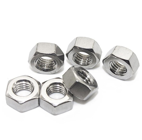 Hooshing 50PCS 1/4"-20 Stianless Hex Nuts 304 18-8 Stainless Steel Nuts