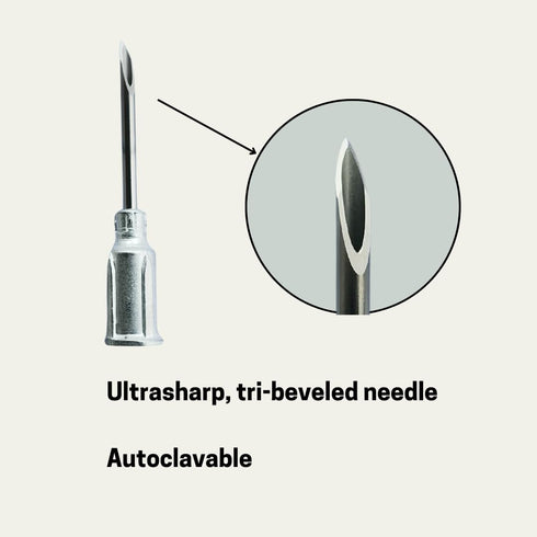 Eli-Vet Veterinary Aluminum Hub Needle, 16G x 3/4 inch (19 mm), 100 per Box, Individual Sheath AHN1619