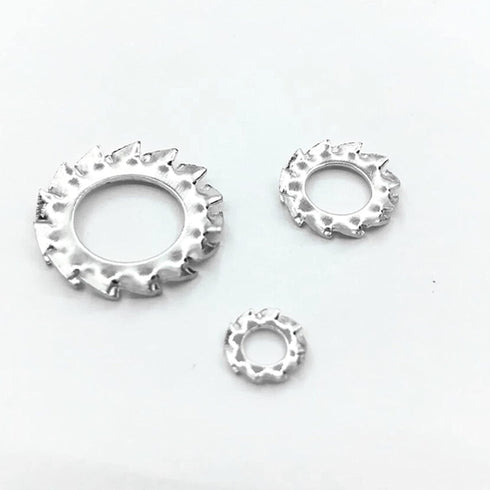 700pcs Galvanized Serrated Tooth Lock Washer Flat Washer Set for Electrical Connections, M3/M4/M5/M6/M8