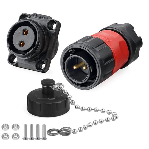 CNLINKO YM-20 Industrial Waterproof Connector IP68 Circular Connector Military Design PBT Plastic Shell (2 Pin)