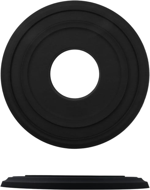 12"OD 3.94"ID HEVSTIL Black Ceiling Medallion PU Ceiling Medallion for Light Fixtures Simple and Modern Ceiling Light