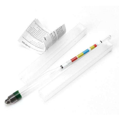 FastRack Triple-Scale Hydrometer - ABV Hydrometer - Specific Gravity Hydrometer to accurately Test ABV and the Specific Gravity of Your Wine, Beer, Mead or Kombucha