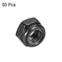 uxcell Hex Lock Nuts - M5 x 0.8mm Carbon Steel Self-Locking Nuts for Fasteners, 50Pcs Black