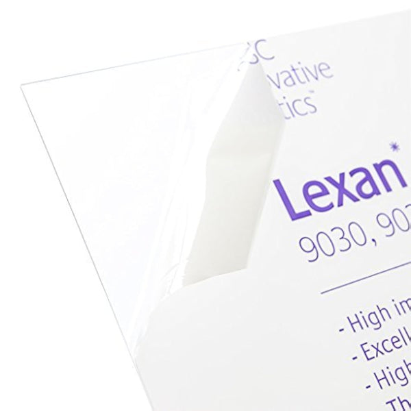 Lexan Sheet - Polycarbonate, Clear, .060" - 1/16" Thick, 12" x 12"