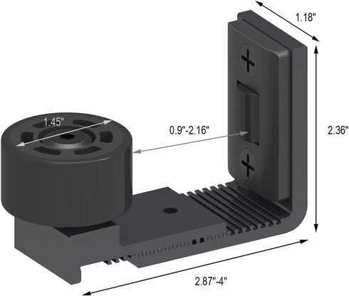 Adjustable Floor Guide for Sliding Barn Door, Wall Mount Flush Sawtooth Design, Super Smoothly and Quietly, 2 Pack