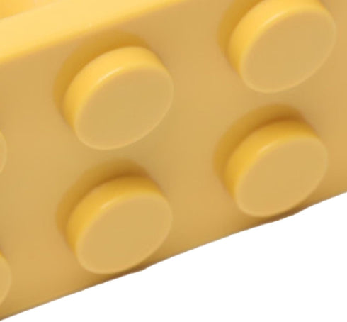 Cute Building Block Shape Tape Dispenser 10.7 x 5.2 x 4cm Plastic Stackable Label Roll Holder for School Office (Yellow)