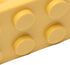 Cute Building Block Shape Tape Dispenser 10.7 x 5.2 x 4cm Plastic Stackable Label Roll Holder for School Office (Yellow)