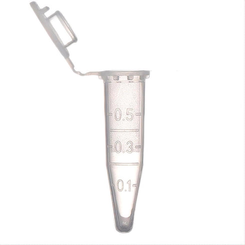 1000 PCS 0.5ml Microcentrifuge Tubes with Attached Lid, Clear Graduation Plastic Lab Snap Tubes (Bag Pack)