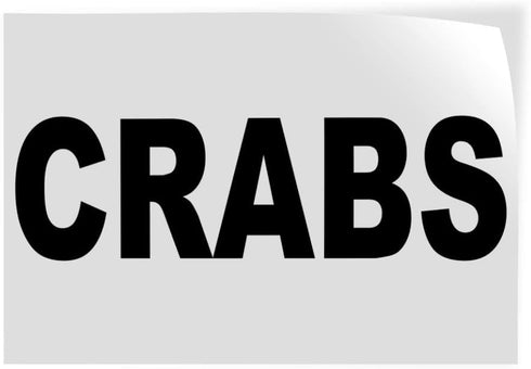 Fastasticdeals Decal Stickers Multiple Sizes Crabs Black Food Bar Restaurant Truck Industrial Vinyl