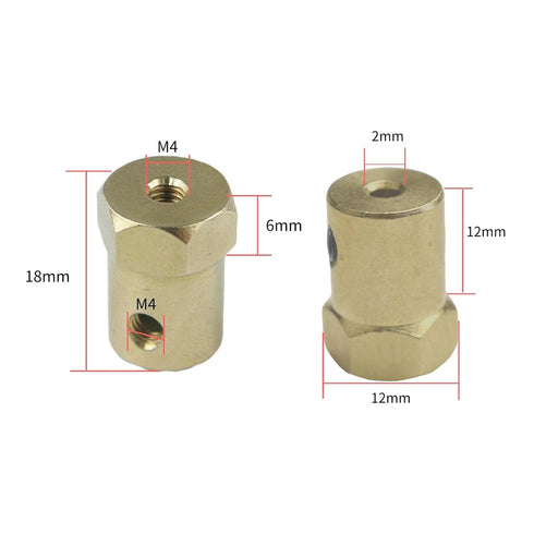 CHANCS 2 Pieces 2mm Motor Flexible Coupling Coupler Connector for Car Wheels Tires Shaft Motor Accessories