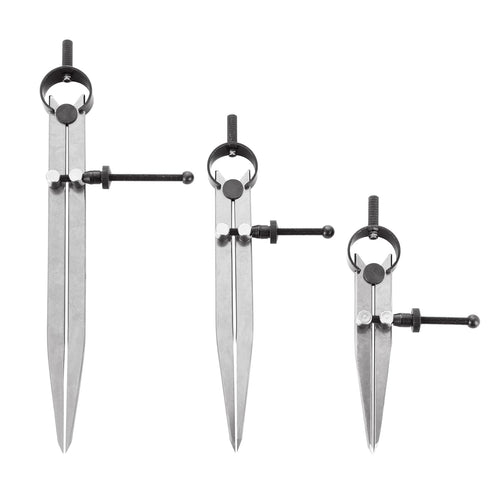 3 Pieces Adjustable Lockable Spring Leather Wing Divider, 4/6/8 Inch Carbon Steel Caliper Measuring Compass Tool