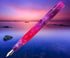 Fountain Pen Fine Nib & Glass Dip Pen Gradient Violet Celluloid, Mini Pocket Travel Writing Gift Pen for Business
