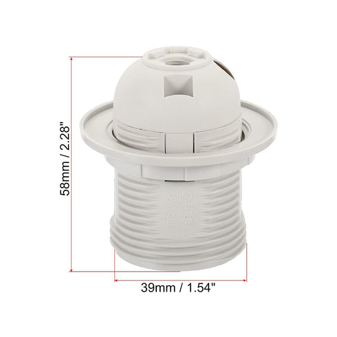250V E26/E27 58x39mm 41mm Bulb Pack 10 MECCANIXITY Threaded Light Socket Base Screw Thread Lamp Holder for LED Retro