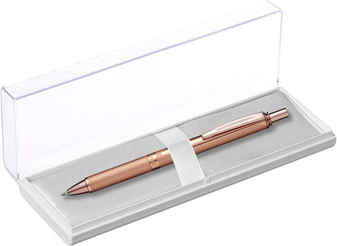 Pentel BL407PG-A EnerGel Sterling Liquid Gel Rollerball Pen, 0.35 mm Stroke Width, Rose Gold Casing, Black Ink