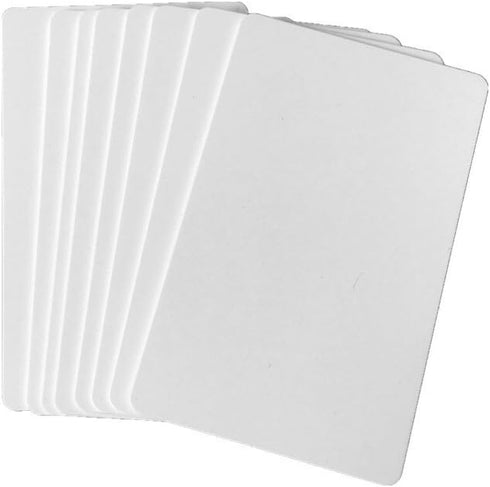Premium Blank PVC Cards for ID Badge Printers, Graphic Quality White Plastic CR80 30 Mil (20pcs)