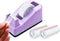 Tape Dispenser Desk with 12 Rolls Transparent Cute Small Packing Refills, Invisible Tape for Christmas Gift Wrapping