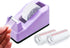Tape Dispenser Desk with 12 Rolls Transparent Cute Small Packing Refills, Invisible Tape for Christmas Gift Wrapping