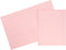 JAM PAPER Premium Matte Cardstock Twin Pocket Folders - Baby Pink Pastel (6/Pack)