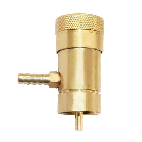 Joywayus Solid Brass Oxygen Regulator Tank Valve with 1/4" Barb Fitting for Disposable Tanks