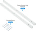 2Set 300mm uxcell Drawer Slides, - Plastic Drawer Rails with Screw, Side Mounted Grooved Guide Rail for Cabinet Drawer