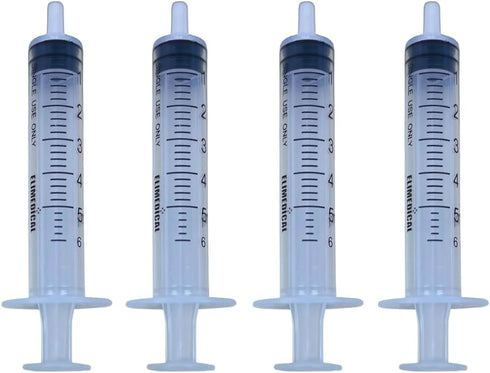 Veterinary Disposable Syringe, 6cc Luer Slip, Without Needle, Individually Packaged, 100 per Box