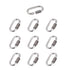 10 Pcs M4 Stainless Steel Quick Coupler Links, High Strength Locking Carabiner Connector Snaps, 1.65"(L)
