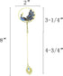 yueton Peacock Metal Bookmarks, 24K Gold Plated Brass Page Marker with Metal Pendant