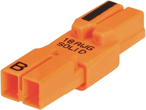 Ideal 30-682 Power Plug Luminaire Disconnects, Orange, Pack of 25