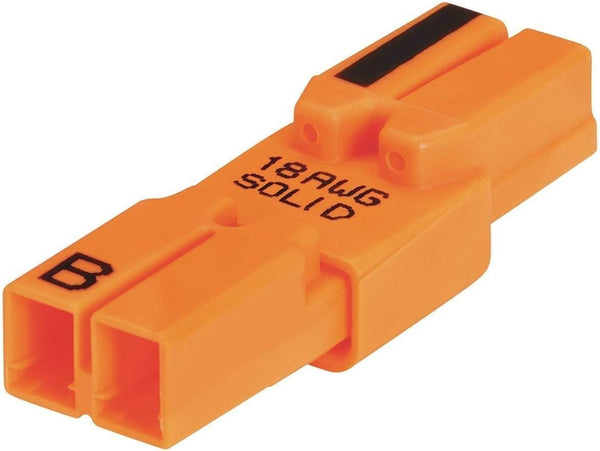 Ideal 30-682 Power Plug Luminaire Disconnects, Orange, Pack of 25