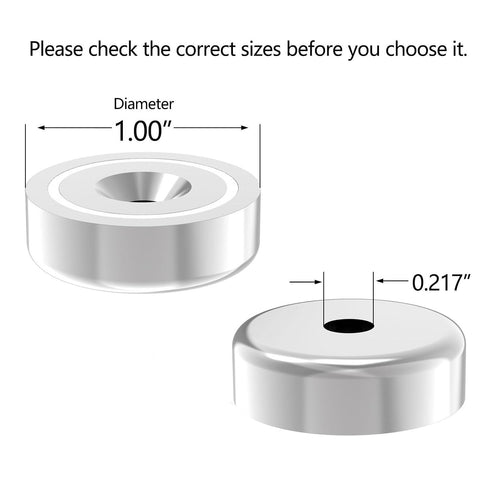 90LBS N52 Countersunk 1.00" 10 Pack, Neodymium Cup Magnets with Hole, Diameter - Rare Earth Pot Magnets, Mounting