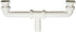 Plumb Pak PP930W Center Waste Outlet with Baffle Tee, 1-1/2 in Inlet, Plastic, 16"