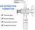 Glass Bent Inlet Adapter with 19/22 Male Glass Joint and 2 mm Hose Connection Lab Glassware