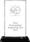 6" Billboard Skyline Thank You with Heart Acrylic Award, Custom Engraved Thank