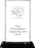 6" Billboard Skyline Thank You with Heart Acrylic Award, Custom Engraved Thank
