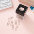 Black Magnetic Paper Clip Dispenser Holder for Desk, School, Office Supplies, Workspace Organizers.