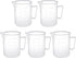 uxcell Measuring Cup 250ml PP Plastic Graduated Beaker with Handle for Lab Kitchen Liquids (5pcs)