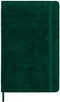 Moleskine Limited Edition Velvet Notebook, Large (6" x 9"), Hard Cover, Ruled, Bottle Green, 240 Pages